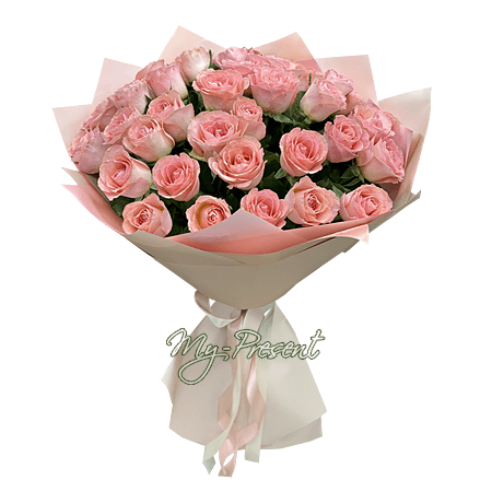 Ramo de rosas rosadas (70-80 cm)
