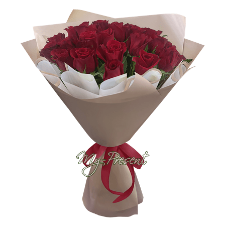Ramo de rosas rojas (70-80 cm.)