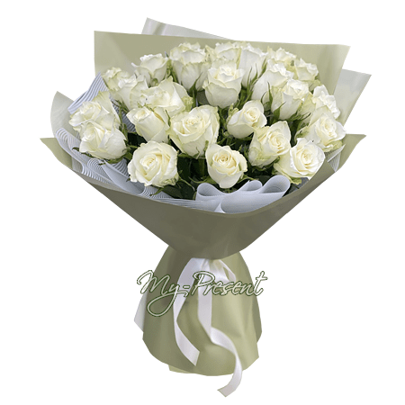 Ramo de rosas blancas (60 cm.)