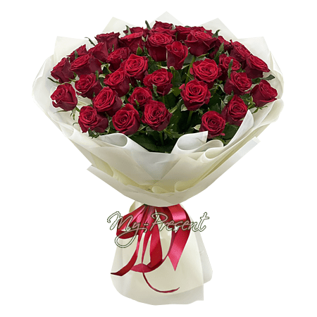 Ramo de rosas rojas (60 cm.)